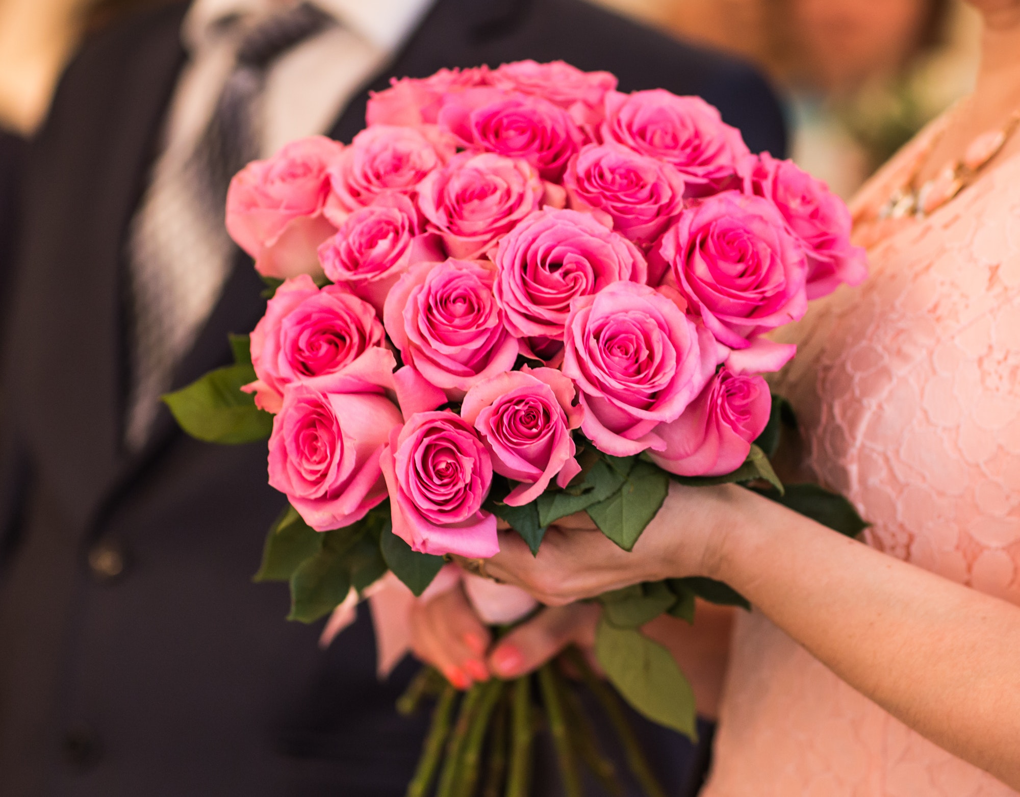 bouquet of pink roses