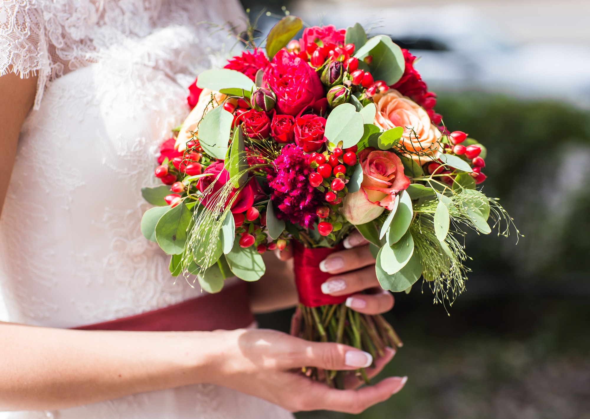 Wedding bouquet of flowers