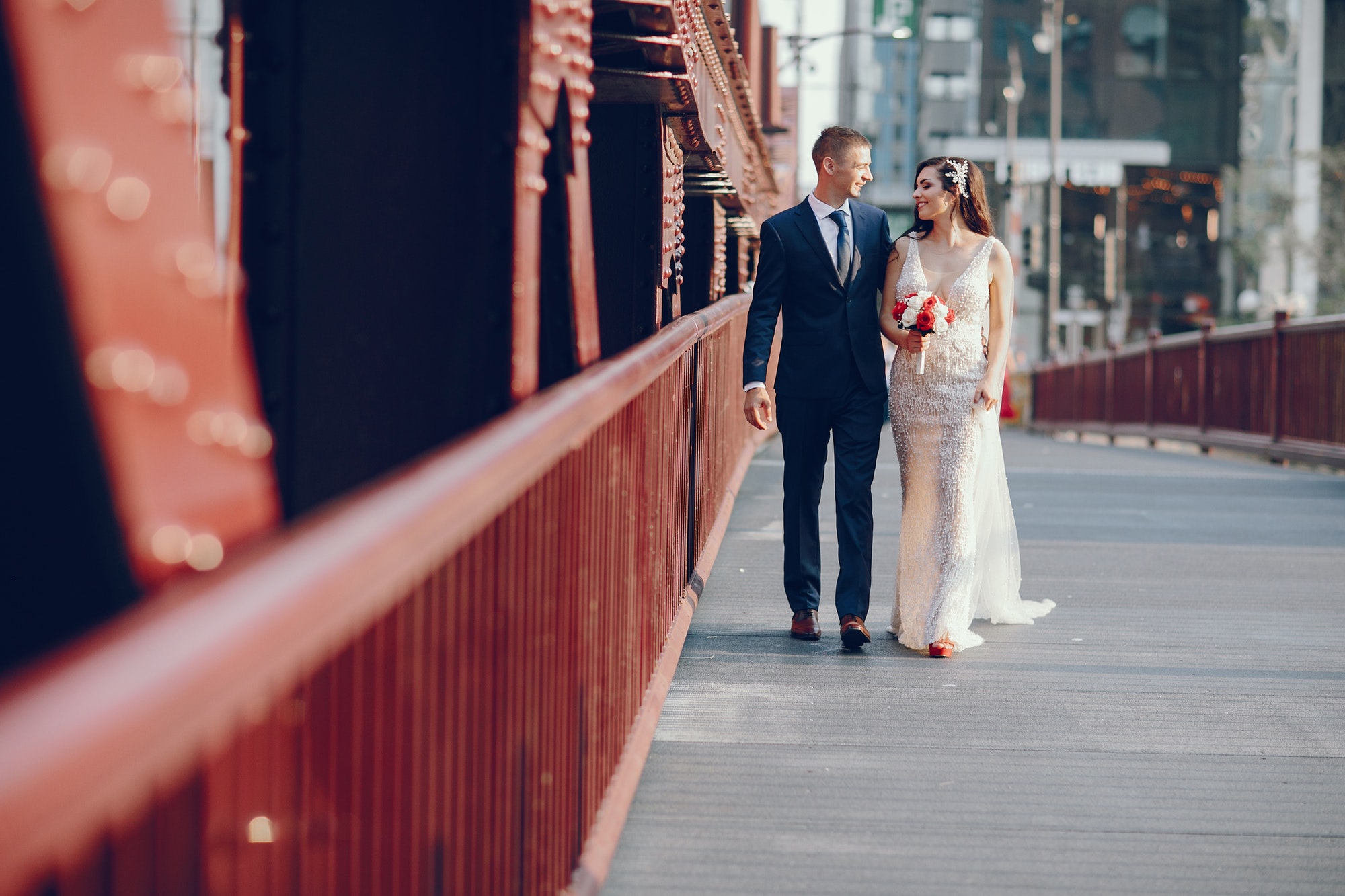 Wedding in a city