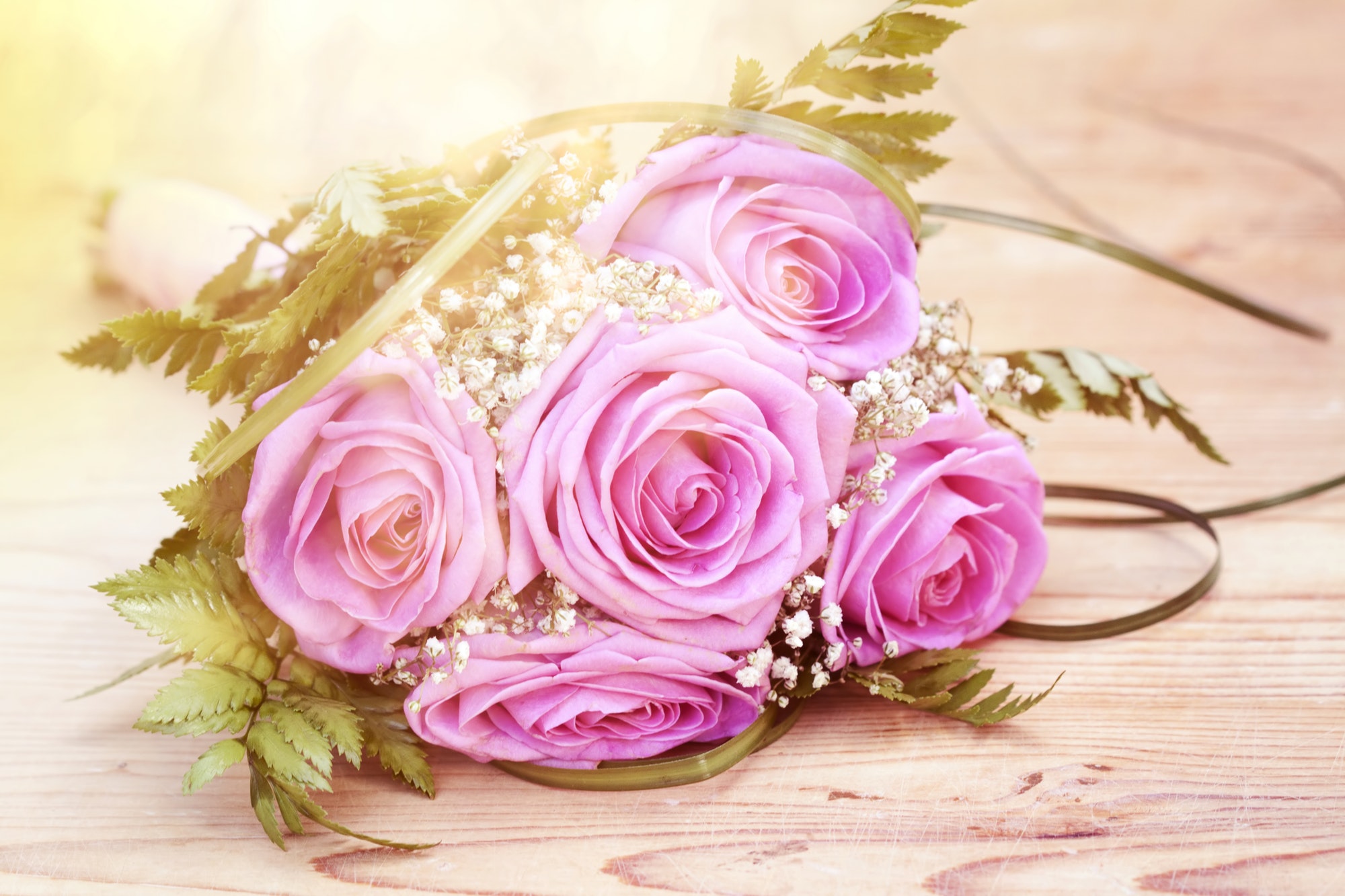 Photo of pink wedding bouquet